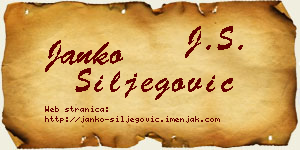 Janko Šiljegović vizit kartica